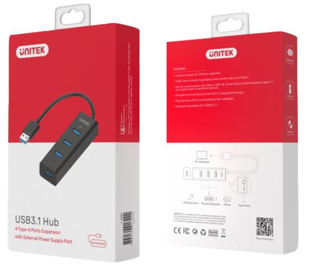 Unitek HUB 4x USB 3.0 - 313418 - zdjęcie 2